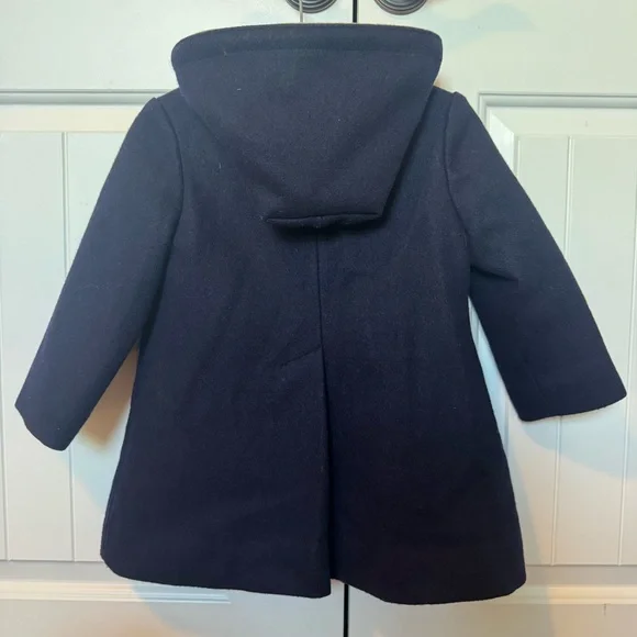Vintage Rothschild Embroidered Navy Blue & Red Wool Fleece Lined Pea coat Size 4 - Picture 5 of 10